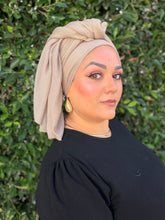 Israeli Lightweight Shimmery Headwrap - Neutral/Gold-Long wrap-The Little Tichel Lady