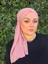 Israeli Lightweight Shimmery Headwrap - Pink Rose/Gold-Long wrap-The Little Tichel Lady