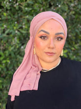 Israeli Lightweight Shimmery Headwrap - Pink Rose/Gold-Long wrap-The Little Tichel Lady