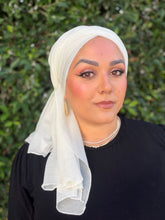 Israeli Lightweight Shimmery Headwrap - Cream/Gold-Long wrap-The Little Tichel Lady