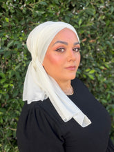 Israeli Lightweight Shimmery Headwrap - Cream/Gold-Long wrap-The Little Tichel Lady