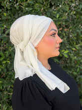 Israeli Lightweight Shimmery Headwrap - Cream/Gold-Long wrap-The Little Tichel Lady