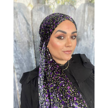 Luxe Velvet Floral Print Headwrap-Long Wrap-The Little Tichel Lady