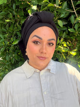 Cotton Gauze Long Wrap - Black-Long Wrap-The Little Tichel Lady