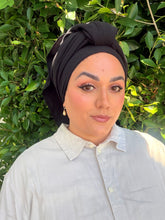 Cotton Gauze Long Wrap - Black-Long Wrap-The Little Tichel Lady