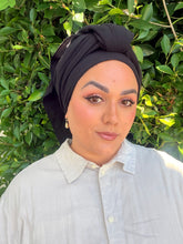 Cotton Gauze Long Wrap - Black-Long Wrap-The Little Tichel Lady