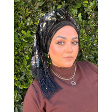Hodula Exquisite Headwrap - Black-Long Wrap-The Little Tichel Lady