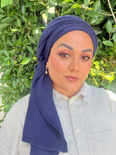 Cotton Gauze Long Wrap - Navy-Long Wrap-The Little Tichel Lady