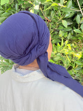 Cotton Gauze Long Wrap - Navy-Long Wrap-The Little Tichel Lady