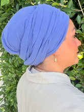 Cotton Gauze Long Wrap - Denim Blue-Long Wrap-The Little Tichel Lady