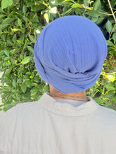 Cotton Gauze Long Wrap - Denim Blue-Long Wrap-The Little Tichel Lady