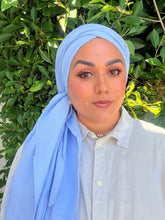 Cotton Gauze Long Wrap - Baby Blue-Long Wrap-The Little Tichel Lady
