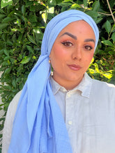 Cotton Gauze Long Wrap - Baby Blue-Long Wrap-The Little Tichel Lady