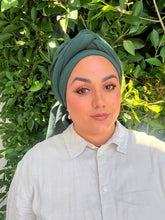 Cotton Gauze Long Wrap - Hunter Green-Long Wrap-The Little Tichel Lady