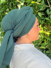Cotton Gauze Long Wrap - Hunter Green-Long Wrap-The Little Tichel Lady
