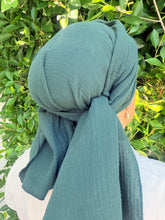 Cotton Gauze Long Wrap - Hunter Green-Long Wrap-The Little Tichel Lady