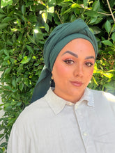 Cotton Gauze Long Wrap - Hunter Green-Long Wrap-The Little Tichel Lady