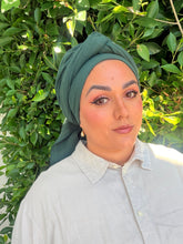 Cotton Gauze Long Wrap - Hunter Green-Long Wrap-The Little Tichel Lady