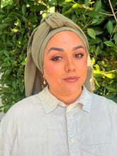 Cotton Gauze Long Wrap - Olive-Long Wrap-The Little Tichel Lady