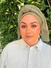 Cotton Gauze Long Wrap - Olive-Long Wrap-The Little Tichel Lady