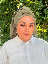 Cotton Gauze Long Wrap - Olive-Long Wrap-The Little Tichel Lady