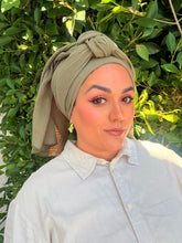 Cotton Gauze Long Wrap - Olive-Long Wrap-The Little Tichel Lady