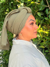 Cotton Gauze Long Wrap - Olive-Long Wrap-The Little Tichel Lady