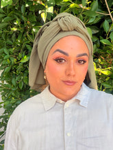 Cotton Gauze Long Wrap - Olive-Long Wrap-The Little Tichel Lady