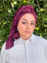 Cotton Gauze Long Wrap - Wine-Long Wrap-The Little Tichel Lady