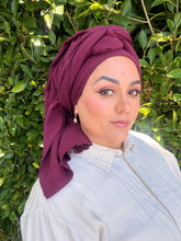 Cotton Gauze Long Wrap - Wine-Long Wrap-The Little Tichel Lady