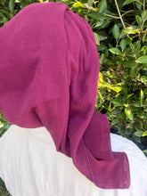 Cotton Gauze Long Wrap - Wine-Long Wrap-The Little Tichel Lady