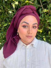 Cotton Gauze Long Wrap - Wine-Long Wrap-The Little Tichel Lady