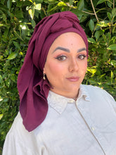 Cotton Gauze Long Wrap - Wine-Long Wrap-The Little Tichel Lady