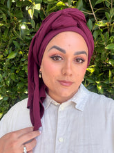Cotton Gauze Long Wrap - Wine-Long Wrap-The Little Tichel Lady