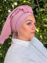 Cotton Gauze Long Wrap - Mauve-Long Wrap-The Little Tichel Lady