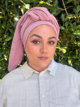 Cotton Gauze Long Wrap - Mauve-Long Wrap-The Little Tichel Lady