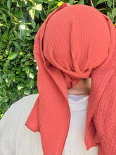 Cotton Gauze Long Wrap - Rust-Long Wrap-The Little Tichel Lady