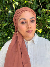 Cotton Gauze Long Wrap - Terracotta-Long Wrap-The Little Tichel Lady