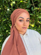 Cotton Gauze Long Wrap - Terracotta-Long Wrap-The Little Tichel Lady