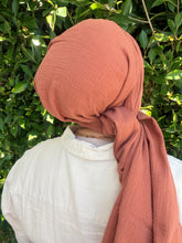 Cotton Gauze Long Wrap - Terracotta-Long Wrap-The Little Tichel Lady