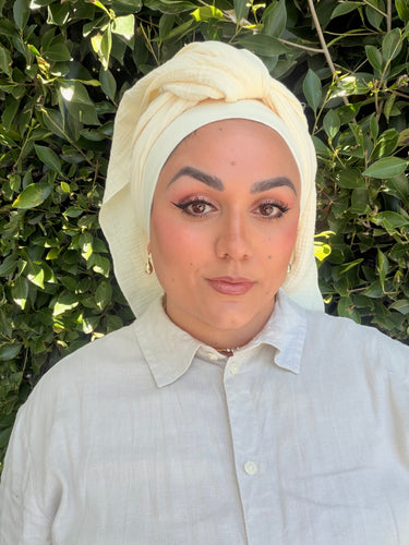 Cotton Gauze Long Wrap - Butter-Long Wrap-The Little Tichel Lady