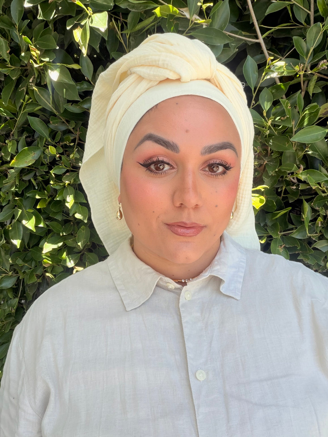 Cotton Gauze Long Wrap - Butter-Long Wrap-The Little Tichel Lady