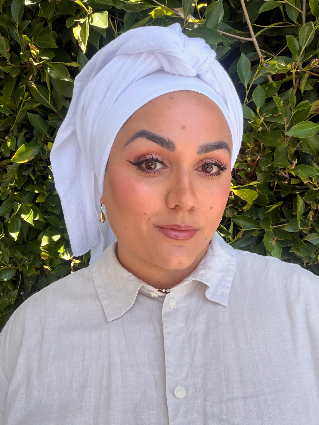 Cotton Gauze Long Wrap - White-Long Wrap-The Little Tichel Lady