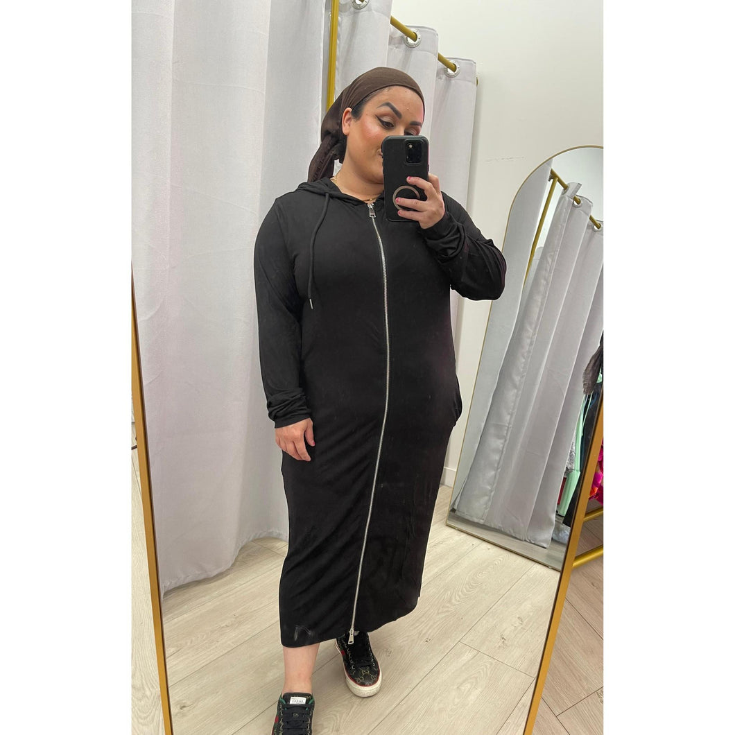 Maxi Dress Zipper Hoodie Dress Women's Hooded Sweatshirt Dress Marcella Maxi Dress Zipper Hoodie Dress Women's Hooded Sweatshirt Dress Marcella