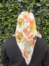 Spiced Petals Waffle Print Square Tichel - Olive/Neutral-Squares-The Little Tichel Lady