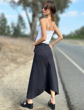 Classic Denim Midi Skirt - True Black-skirt-The Little Tichel Lady