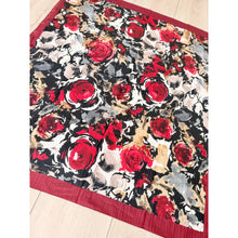 Spiced Petals Waffle Print Square Tichel - Burgundy/Black-Squares-The Little Tichel Lady