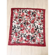 Spiced Petals Waffle Print Square Tichel - Burgundy/White-Squares-The Little Tichel Lady