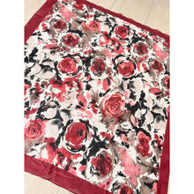 Spiced Petals Waffle Print Square Tichel - Burgundy/White-Squares-The Little Tichel Lady