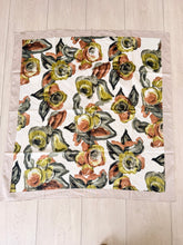 Spiced Petals Waffle Print Square Tichel - Neutral/Olive-Squares-The Little Tichel Lady